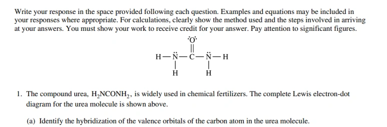 AP 화학 (Chemistry) 2019 FRQ 1번 해설