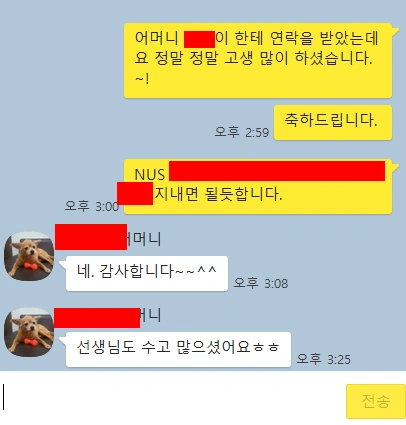 Original Korean messages