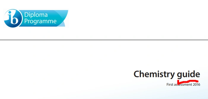 IB 화학(chemistry) Syllabus
