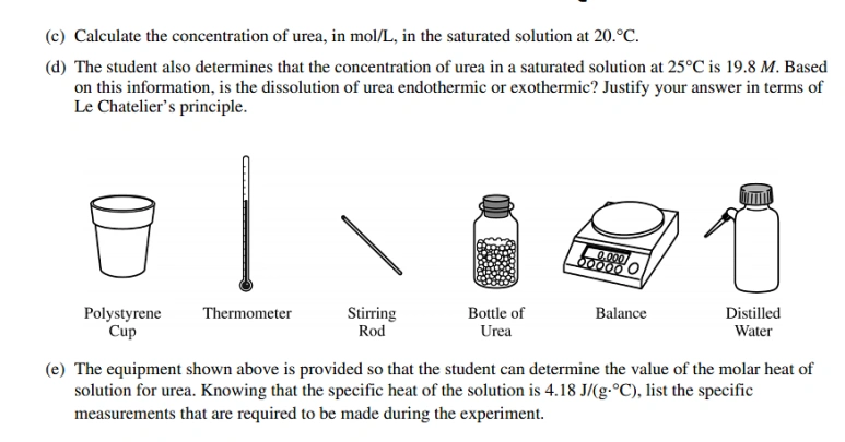 AP 화학 (Chemistry) 2019 FRQ 1번 해설