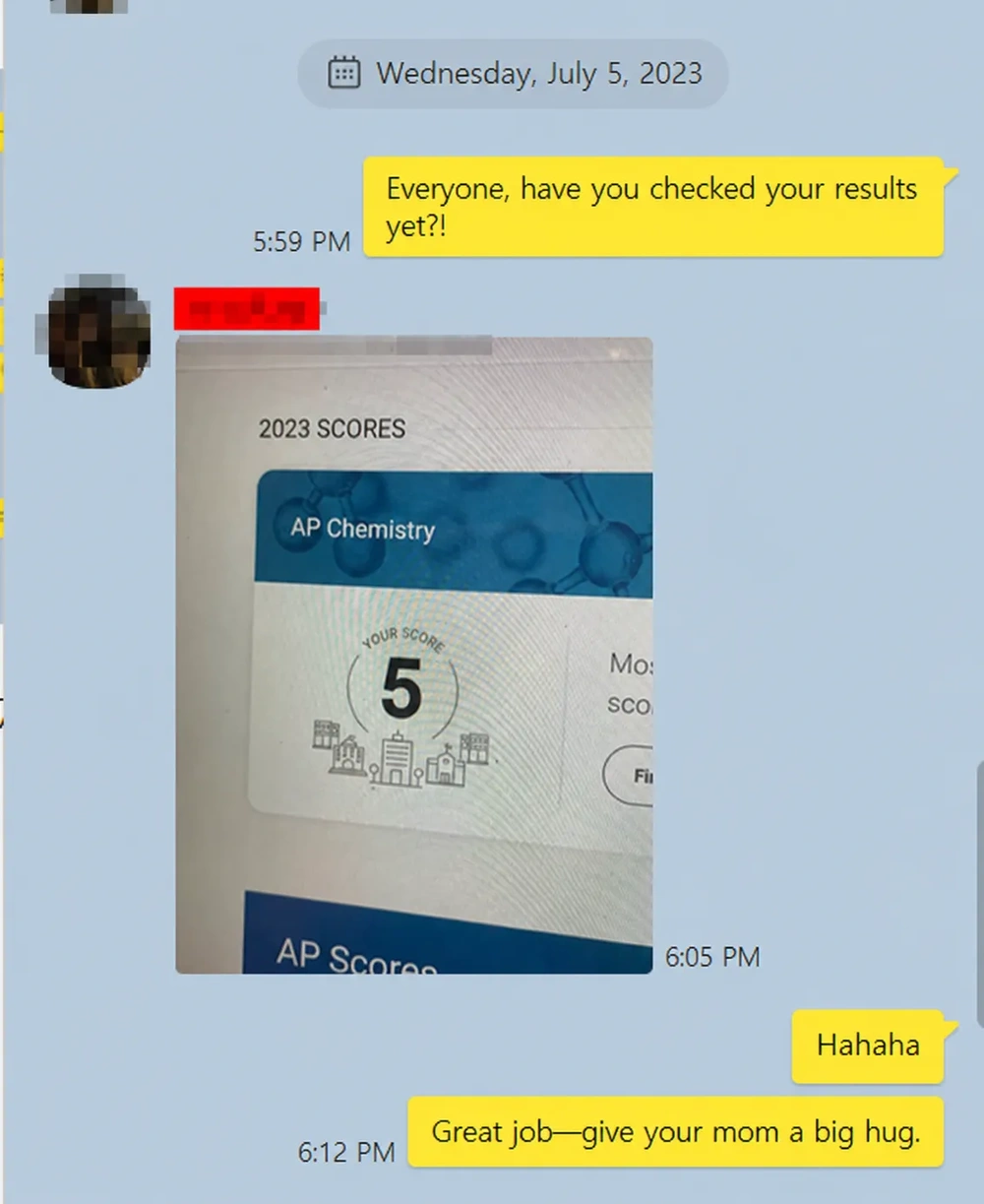2023 AP Chemistry: Around Ten Students with 5s, with Results Arriving in Real Time