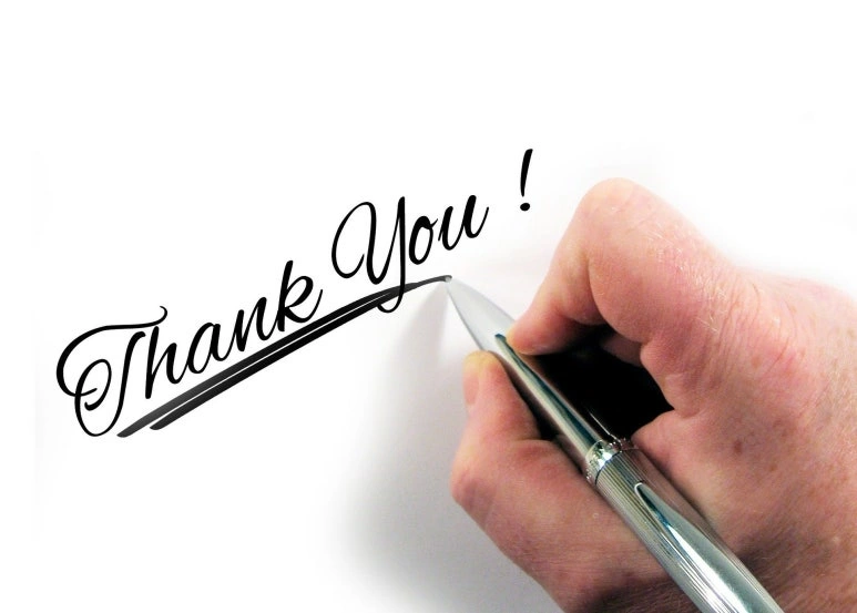 Hands forming a heart as a symbol of gratitude