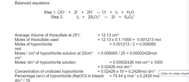 IA Chemistry 수업방법 / 청소년 학술 보고서