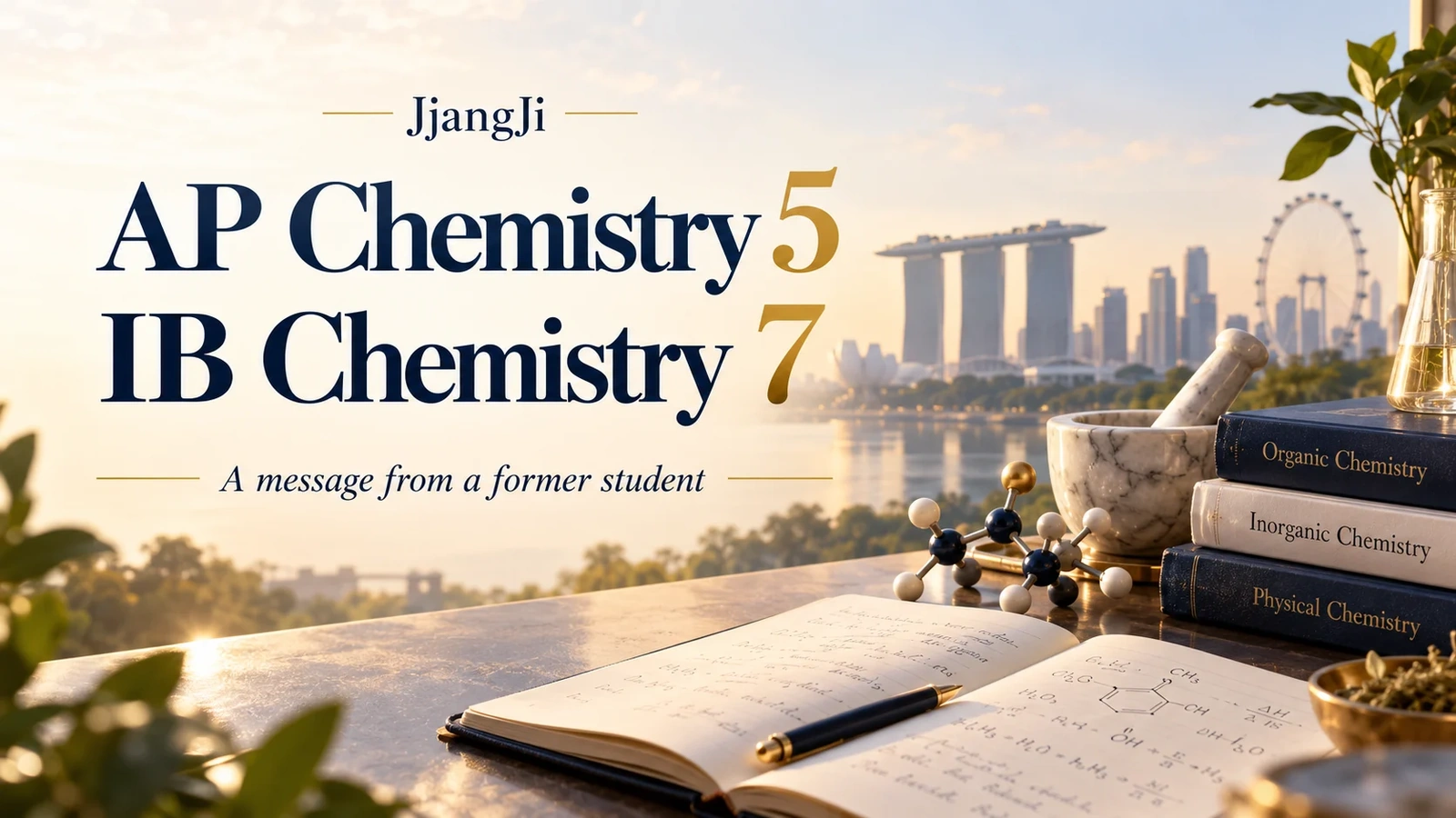 AP Chemistry 5점과 IB Chemistry 7점을 기념하는 짱지 화학 이미지