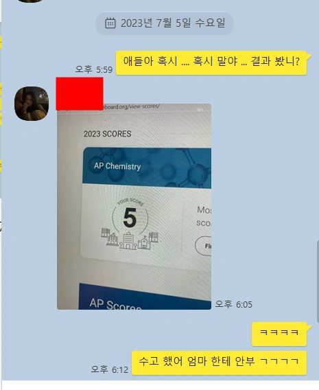 2023년 AP Chemistry, AP 화학 5점 10 댓명이 받았네요. 실시간 결과를 보고 받고 있습니다.